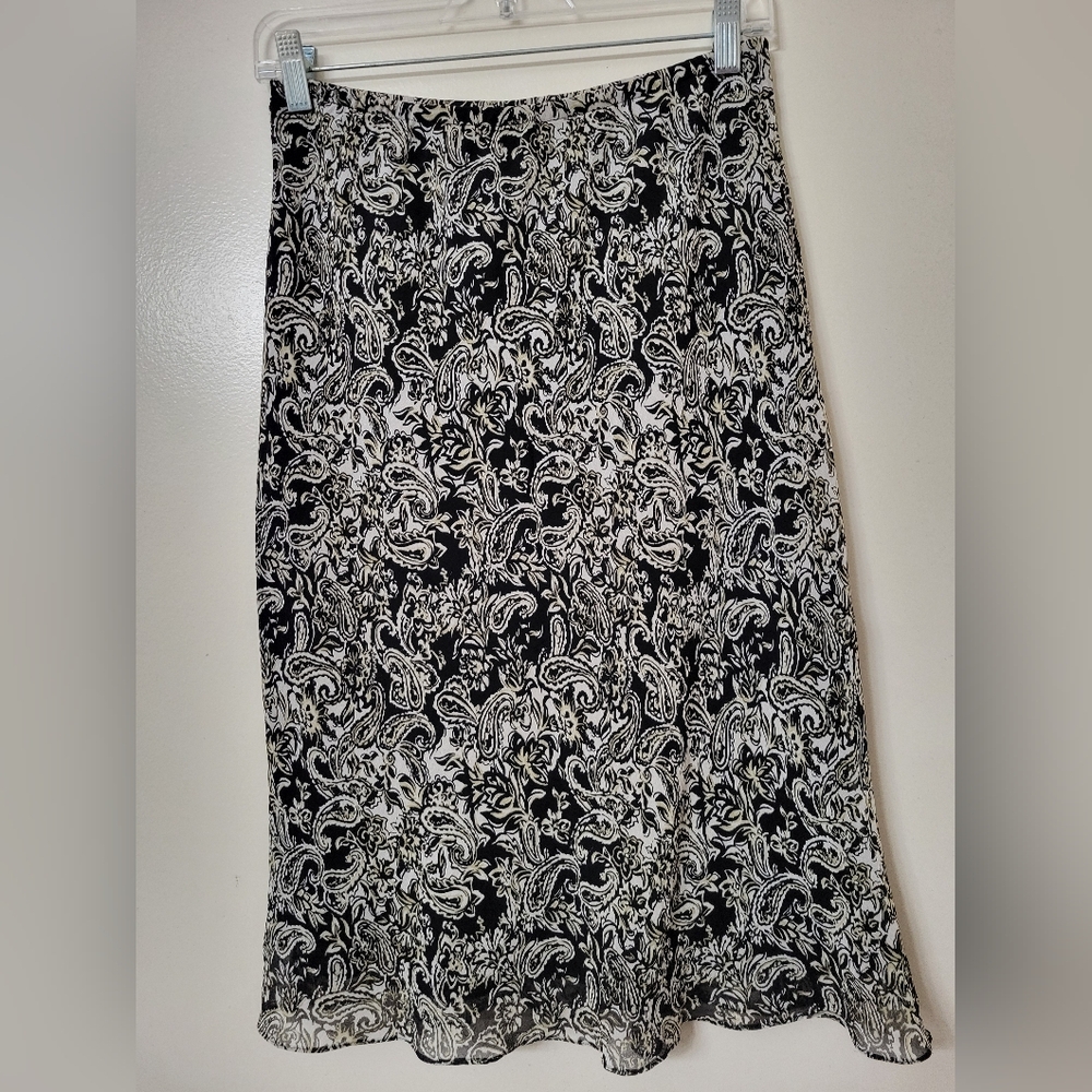 Y2K Paisley A - Line Silk Skirt